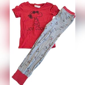 Kids Pajamas Set - Red and Gray